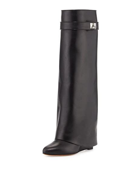 fold over boots givenchy|Givenchy thigh high sock boots.